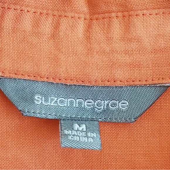 Suzanne Grae Linen Sleeveless Shirtdress Medium - Picture 3 of 8